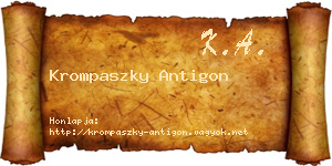 Krompaszky Antigon névjegykártya